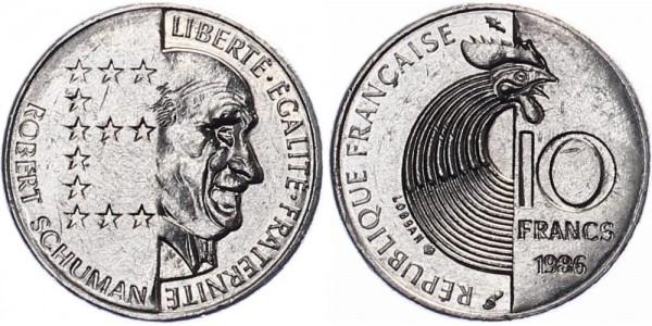 Frankreich 10 Francs 1986 - Robert Schumann