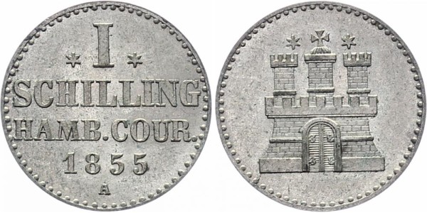 Hamburg 1 Schilling 1855 - Stadt