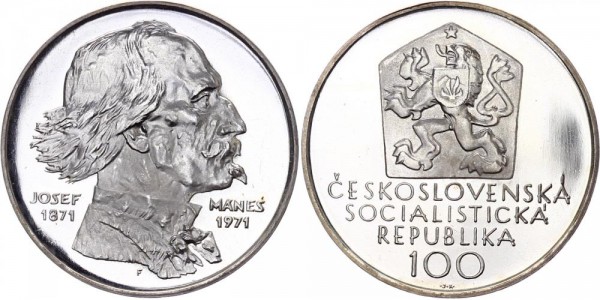 Tschechoslowakei 100 Kronen 1971 - Manes