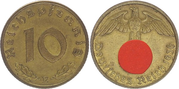 Drittes Reich 10 Reichspfennig 1936 E