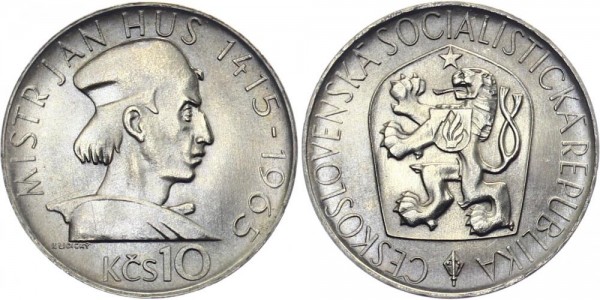 CSSR 10 Kč 1965 - Jan Hus