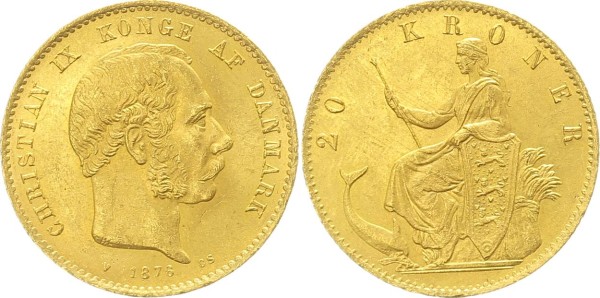 Dänemark 20 Kroner 1876 - Christian IX. 1863-1906