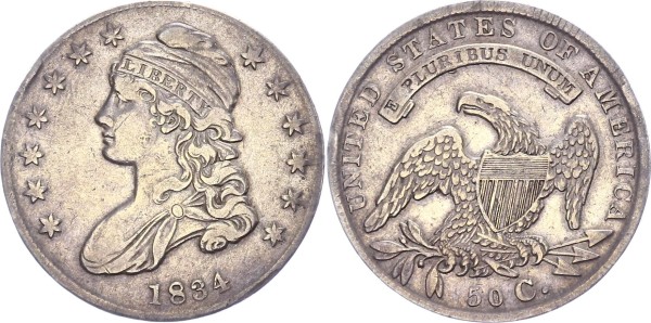 USA 50 Cent 1834 - Liberty Capped Bust
