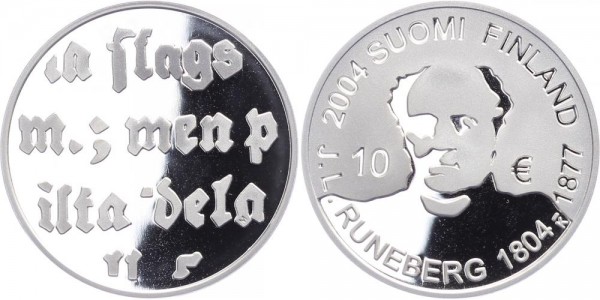 Finnland 10 Euro 2004 - 200. Geburtstag Johan Ludwig Runeberg