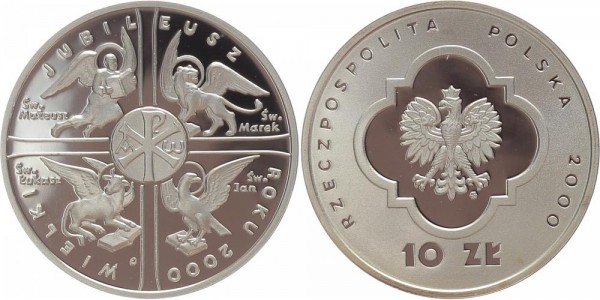 Polen 10 Zloty 2000 - Heilges Jahr Millenium